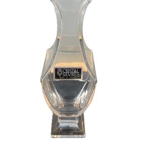 Vintage servre crystal baluster vase .